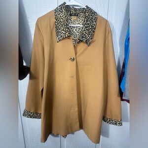 Sweet Life Vintage Women’s Brown Leopard Jacket/Cape No Size EUC